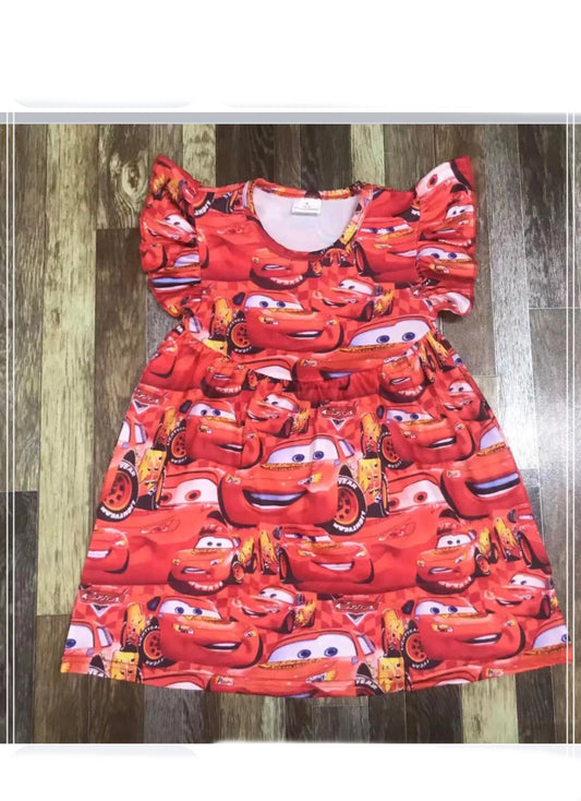 Cars Dress Cotton for toddlers and girls