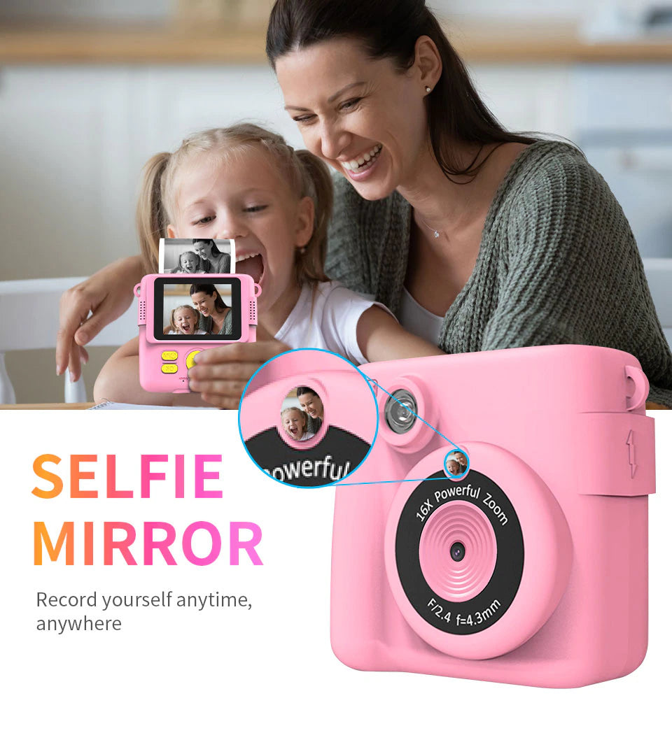 Blue Digital camera instant print, thermal paper,kids gift