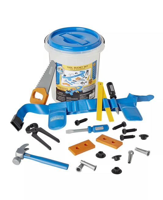 Toddler Box or Bucket with tools,Hammer,Screwdriver,Unisex 2+