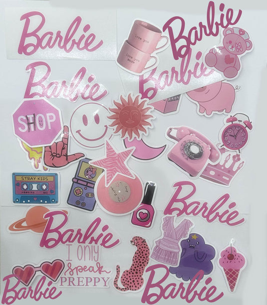 Barbie Stickers,Stationery,Random Labels for Back to School,Labels for Notebook,Girl,Teen,Women Barbie and 80’s labels,stickers