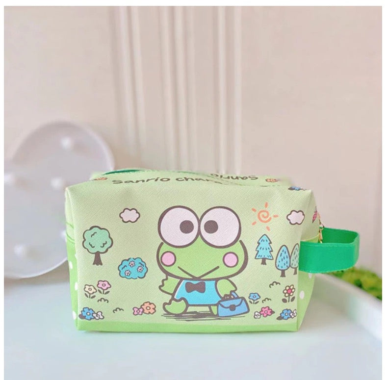 Keroppi pencil Pouch,Back to School,Stationery,Zipper Case,Office Organized,Vintage,Nostalgia