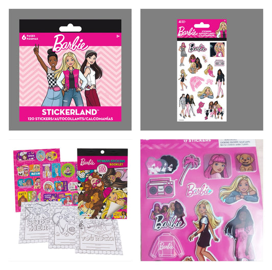 Barbie stickers,Mini and Regular Stickers,Puffy Stickers,Coloring Book,Activity Book