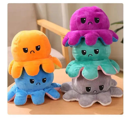Clearance! 3 Octopus Plushies assorted and random color,Size Small,Educational Toy,No Verbal Emotions Kids,Children