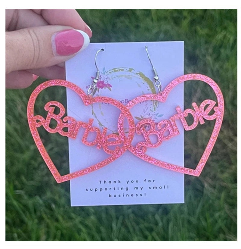 2 pairs bundle Barbie earrings,Barbie jewerly collection,girl,toddler,women