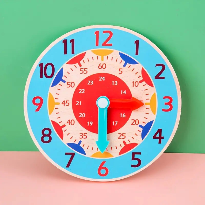 Wood clock hour for kids,Learn the hour toddlers,Learning Toy,Montesorri Toy,Practice in classroom