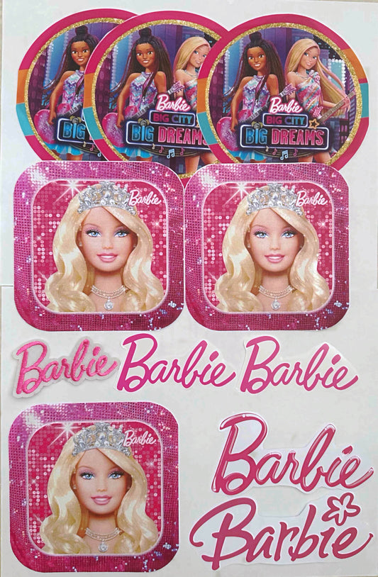 Barbie Notebook and Book sticker,Personalized Barbie Label,Barbie Back to School Stationery Label Sticker Notebook