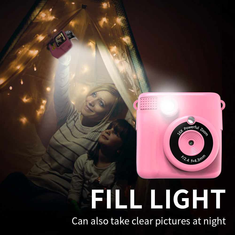 Blue Digital camera instant print, thermal paper,kids gift