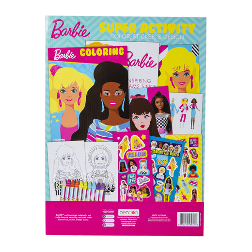 Barbie Super Activity Coloring Big Stationery,Barbie activity set,Summer Girl Coloring Posters,Barbie Stickers