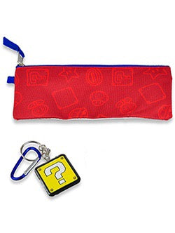 Super Mario and Luigi Backpack Set,Lunch Sack,Pencil Pouch,Key Holder,Big Backpack
