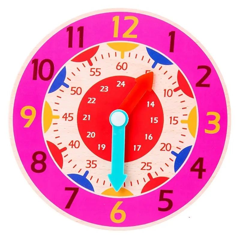 Wood clock hour for kids,Learn the hour toddlers,Learning Toy,Montesorri Toy,Practice in classroom