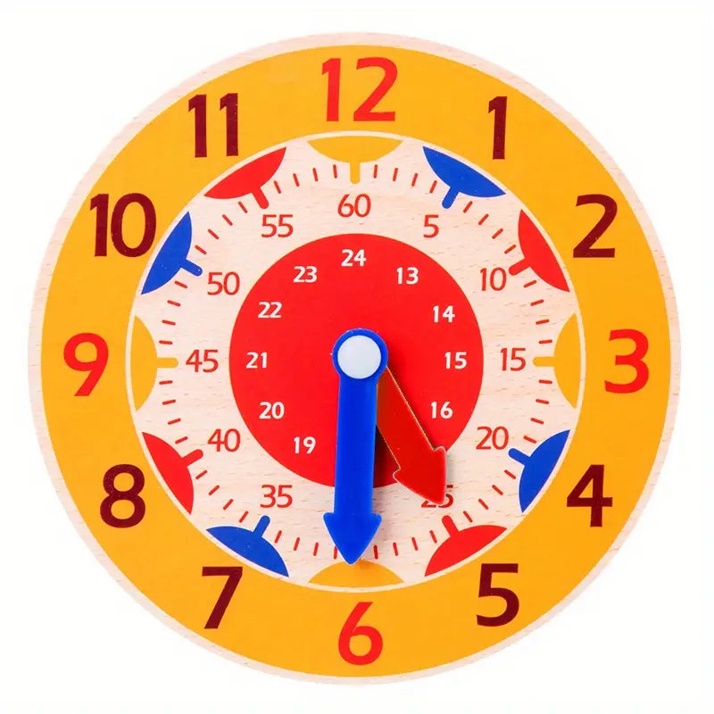 Wood clock hour for kids,Learn the hour toddlers,Learning Toy,Montesorri Toy,Practice in classroom