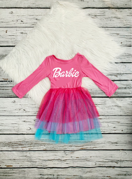 Barbie dress, lycra cotton dress, personalized dress