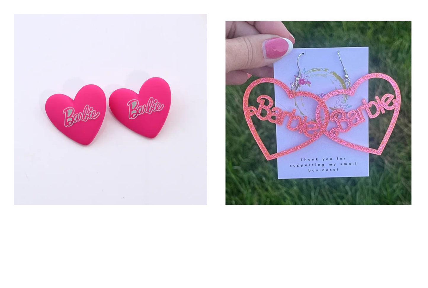 2 pairs bundle Barbie earrings,Barbie jewerly collection,girl,toddler,women