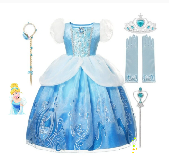 Cinderella Dress,Princess Disney Outfit,Cinderella Costume,Cinderella Birthday Princess,Birthday Princess Toddler,Girl