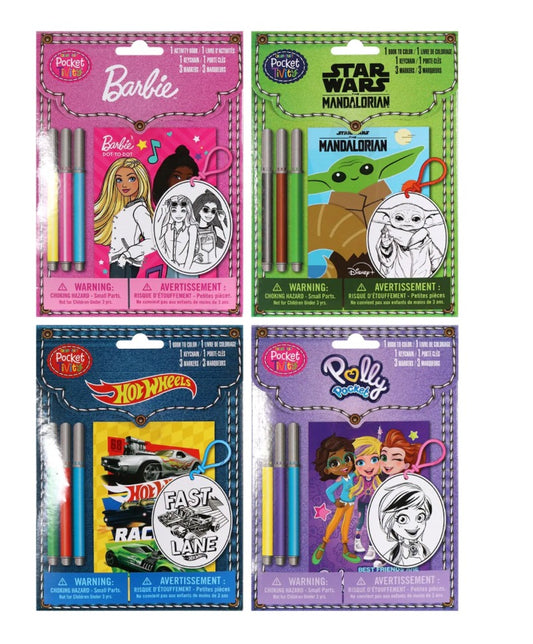 Mini Coloring Book, Barbie, Star Wars, Mandalorian, Polly Pocket, Hot Wheels, Party Gift, Graduation,Birthday Theme,Kids Activity