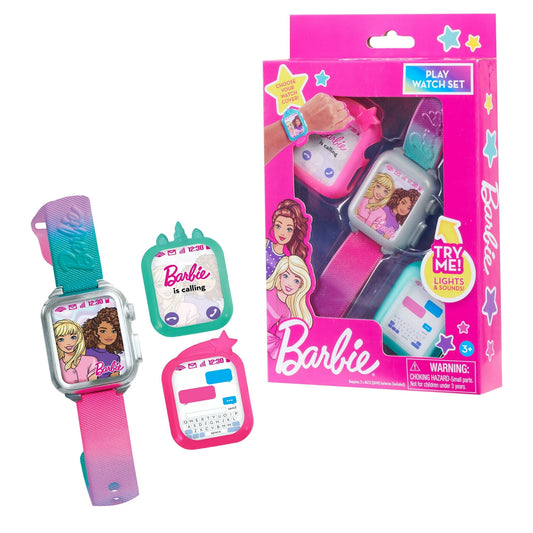 Barbie Electronic Toy Smart Watch with Lights, Sounds, and 2 Changeable Covers, Unicorn or Shooting Star, Kids Toys for Ages 3 Up, Gifts and Presents