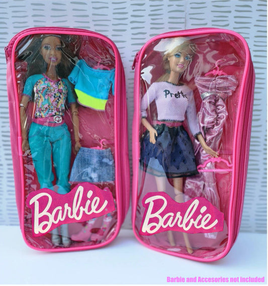 Barbie Bag, Carrier Bag, Pink Plastic Barbie, Party Favor, Birthday Gift