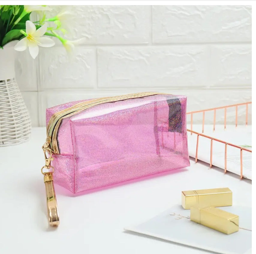 Clear Transparent Pouch, Cosmetic Bag, Pencil Pouch, PVC Organizer, School, Workers, University Bag
