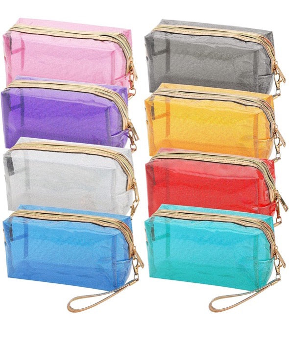 Clear Transparent Pouch, Cosmetic Bag, Pencil Pouch, PVC Organizer, School, Workers, University Bag