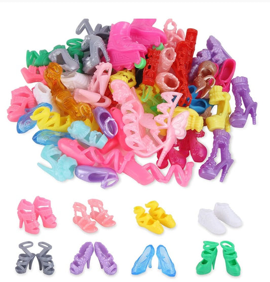 20 Pairs Barbie Shoes, Assorted Color and Style Shoes, Barbie Closet Accessories Barbie