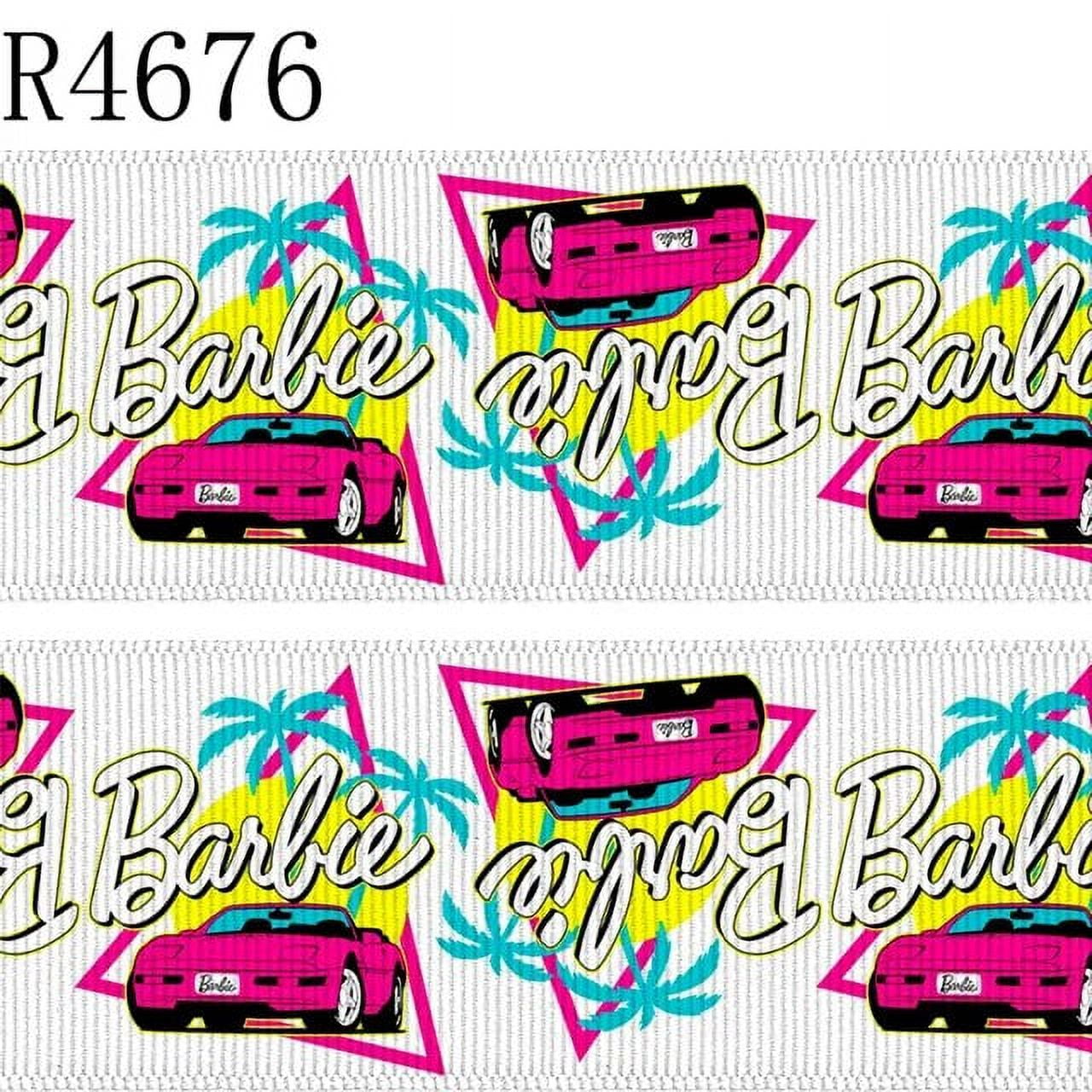 10 Yard Roll 7/8inch New Movie Character Printed Barbie Grosgrain Ribbon Bow Material R4676