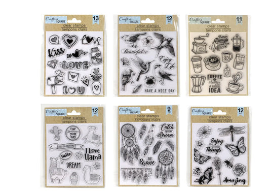 Clear Stamps, Crafters Stamping, Rubber Stamp, Heart, Birds, Summer, Llamas, Dreamcatchers, Butterflies Stamps