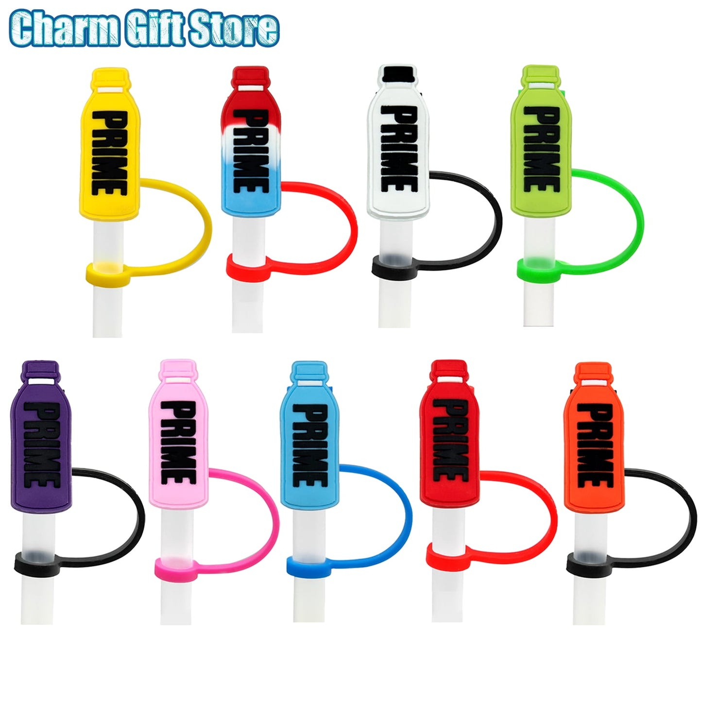 25 Pcs Popular Drinking Straw Toppers Drinks Straws Cap Reusable Dust Prevent Cover Halloween Accessories