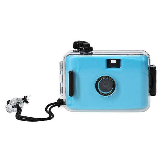 Waterproof Lightweight Reusable 35mm Film Camera for Snorkeling, Manual Exposure, Without Film, Blue