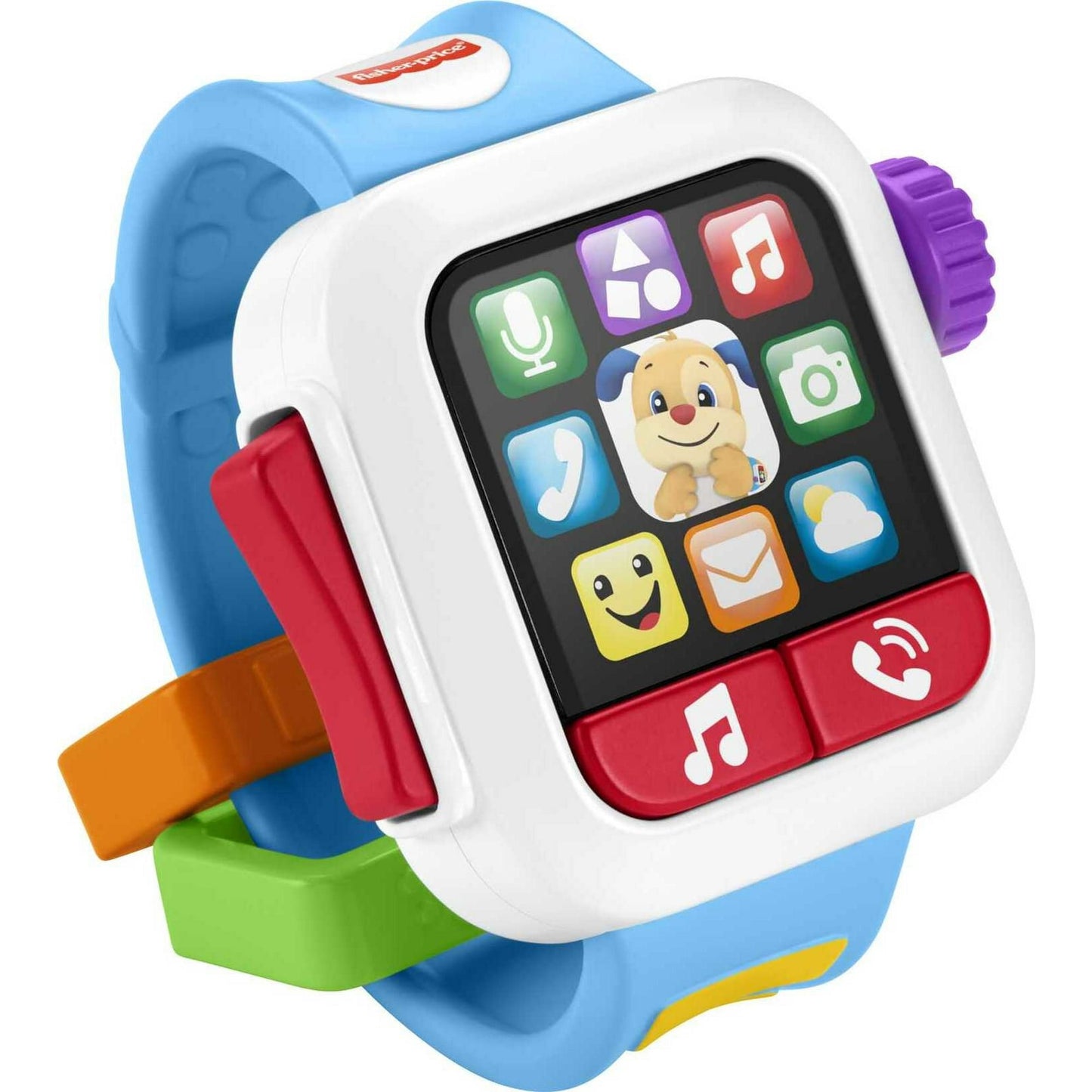 Fisher-Price Laugh & Learn Time to Learn Smartwatch Electronic Musical Toy for Infant & Toddler