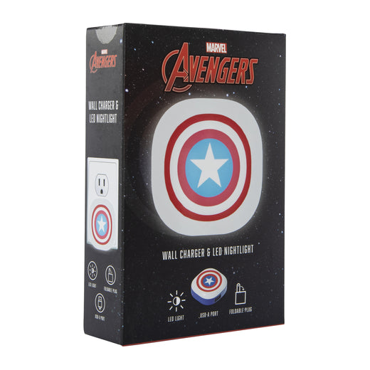 Marvel Avengers Wall Charger & LED Nightlight