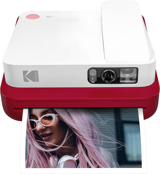 KODAK Smile Classic Digital Instant Camera with Bluetooth (Red) 16MP Pictures, 35 Prints per Charge – Includes Starter Pack 3.5 x 4.25" ZINK Photo Paper...