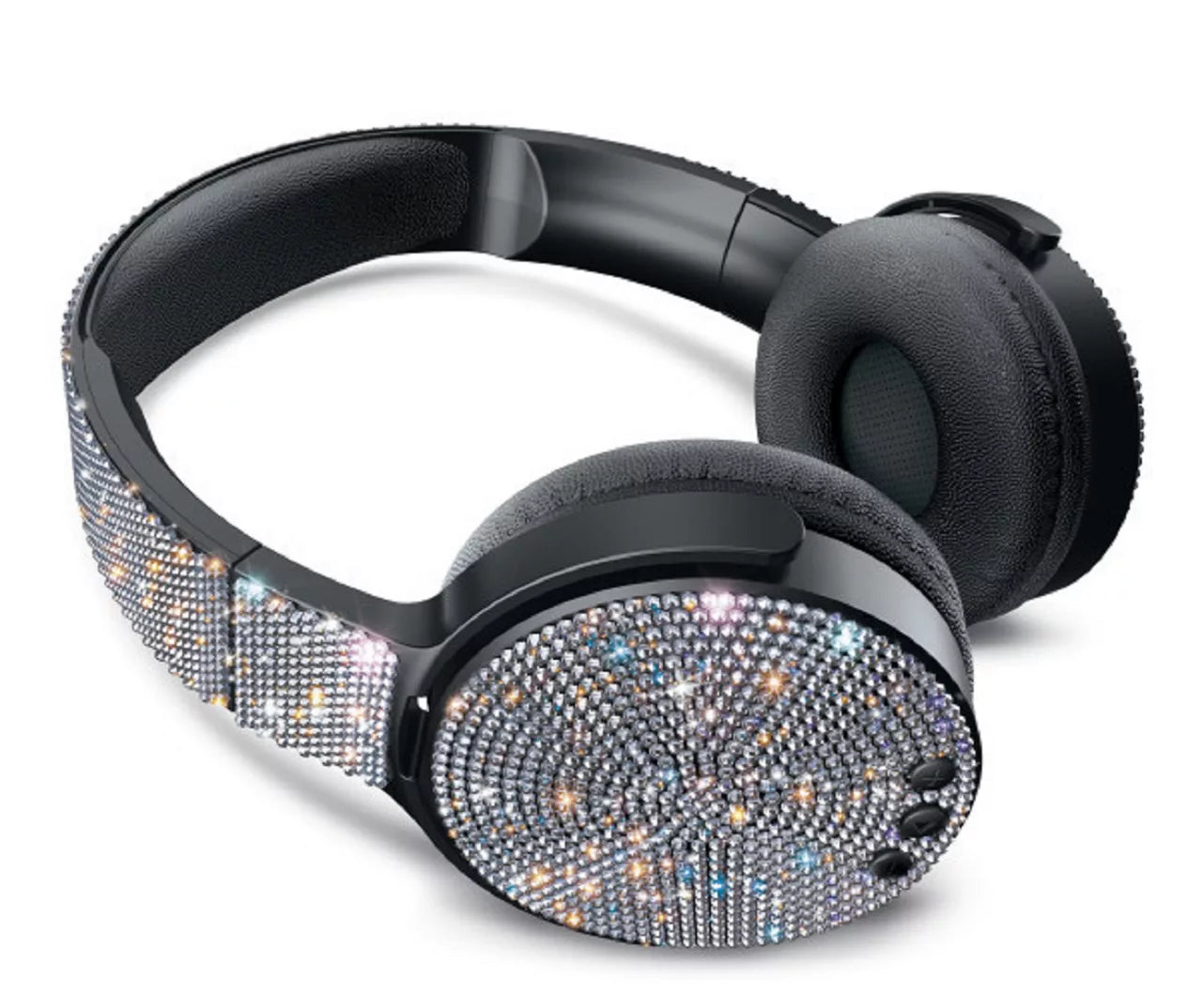 Art & Sound Headphones Silver,Black, Bright, Rhinestones Details