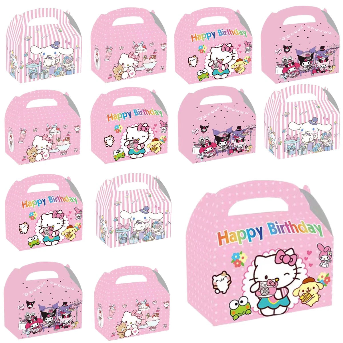 6 Boxes Hello Kitty Party Favor,Kuromi,Melody,Birthday Party Theme,Girl,Women,Teen