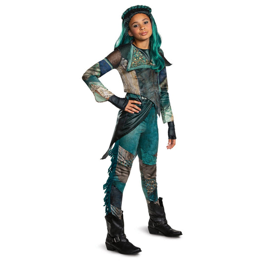 Disguise Girls' Descendants Deluxe Uma Jumpsuit Costume, Medium (7-8)