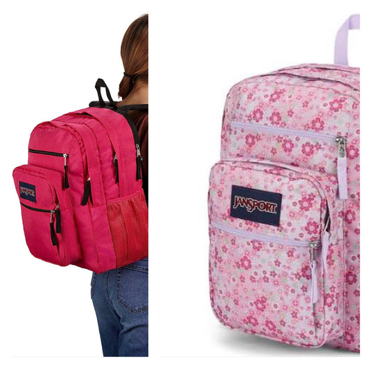 Jansport Floral Big Backpack,Jansport Hot Pink Big Backpack,Heavy Duty