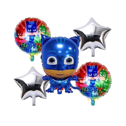 PJ Masks Blue Catboy Foil Balloons (5pcs) Helium Quality Blue Stars Party Decoration