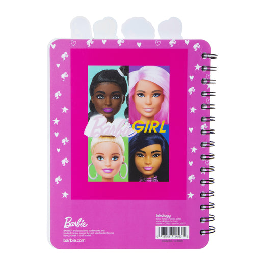 Barbie Tab Spiral Journal 9in x 6in, Girls Journal, Barbie Notebook, Back to School Notebook, Girls Notebook