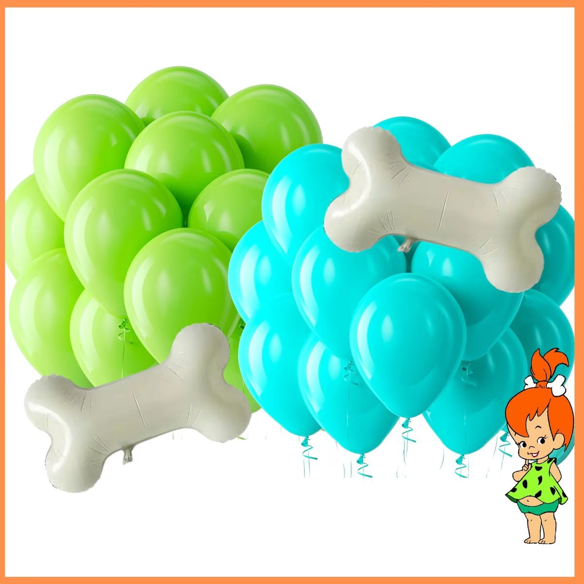 Pebbles Birthday Balloons Bouquet - Party Theme 26 pcs