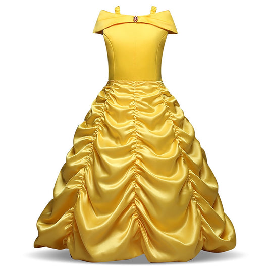 KAWELL Princess Yellow Belle Girl's Christmas Fancy-Dress Costume, Toddler 3T