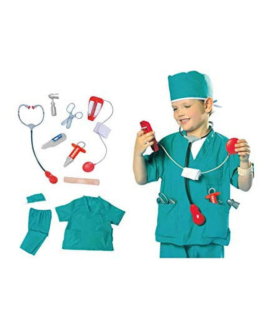 IntelliFun Toddler Kids Dress Up Pretend Role Play Costume Sets with Accessories Halloween School Home play (Surgeon)