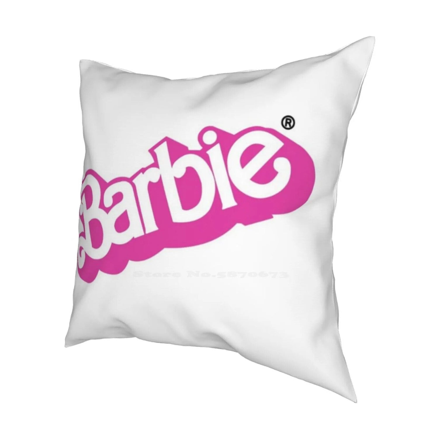 Classic Logo Funny Cute Decor Square Pillow Cover Retro Classic Pink (Not Include the Pillow)