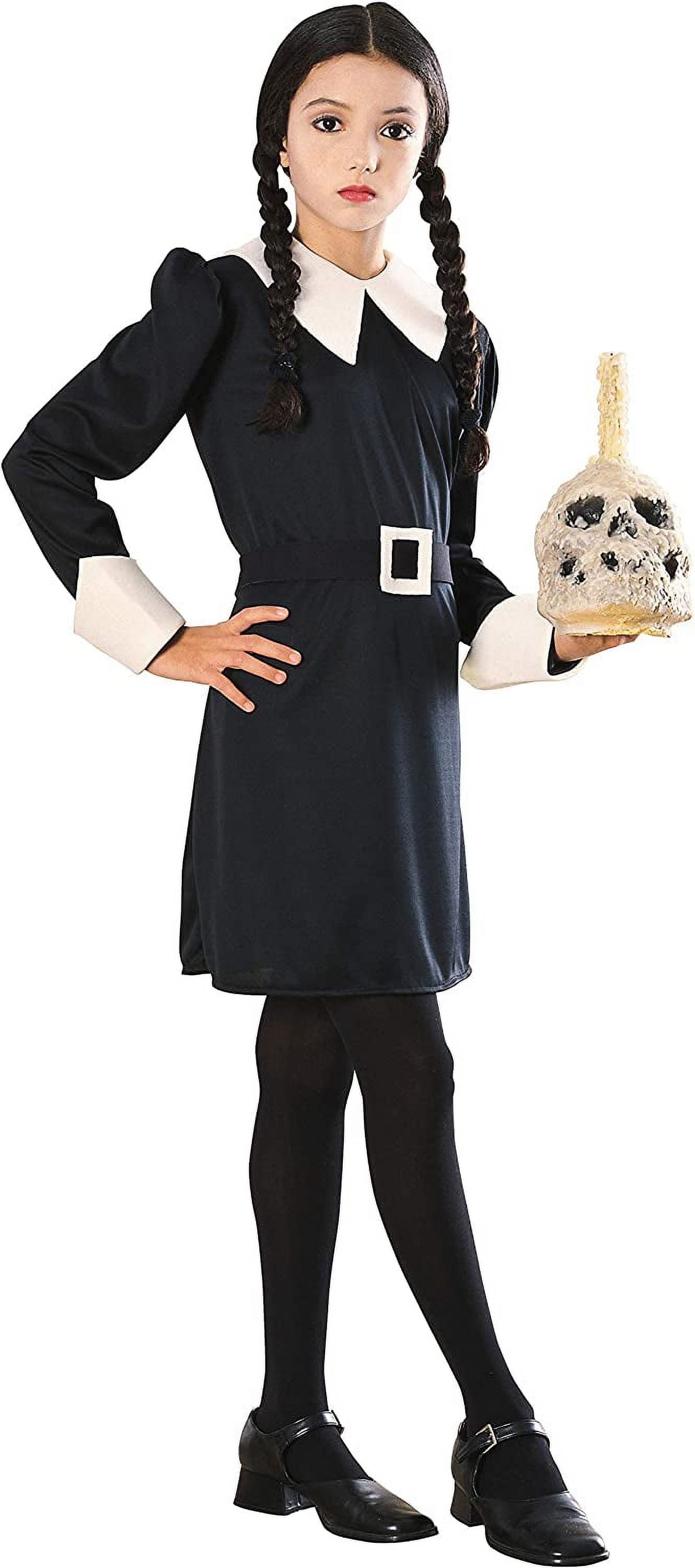 Addams Family Child's Wednesday Addams Costume, Medium, Black/White