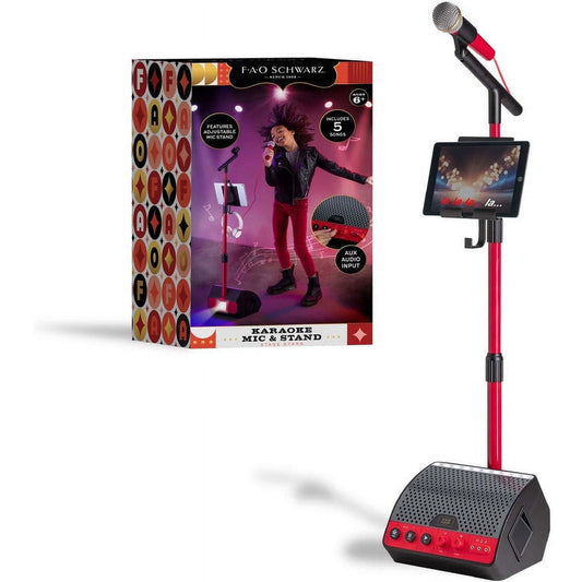 FAO Schwarz Stage Stars Karaoke Microphone with Stand and Tablet Holder
