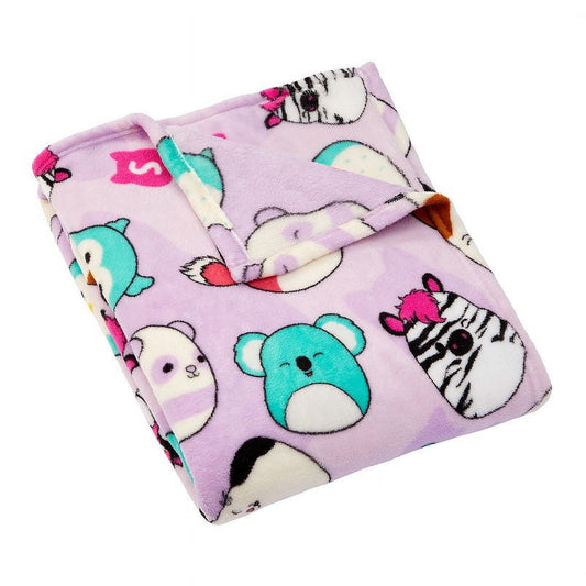 Squishmallows Squish Me Super Soft Microraschel Throw Blanket (60" x 46")