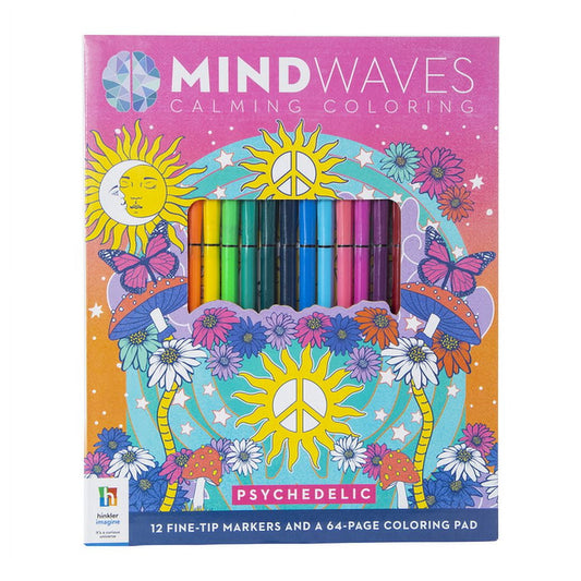 Mindwaves Calming Coloring Kit - Psychedelic