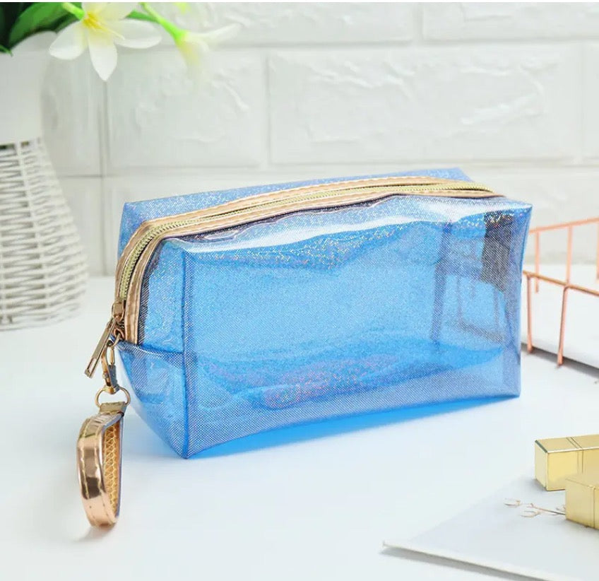 Clear Transparent Pouch, Cosmetic Bag, Pencil Pouch, PVC Organizer, School, Workers, University Bag