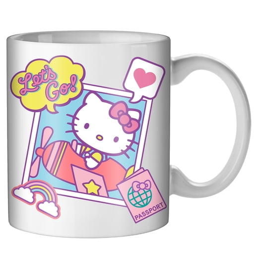 Hello Kitty "Let's Go" Travel Destination Ceramic Mug 20oz