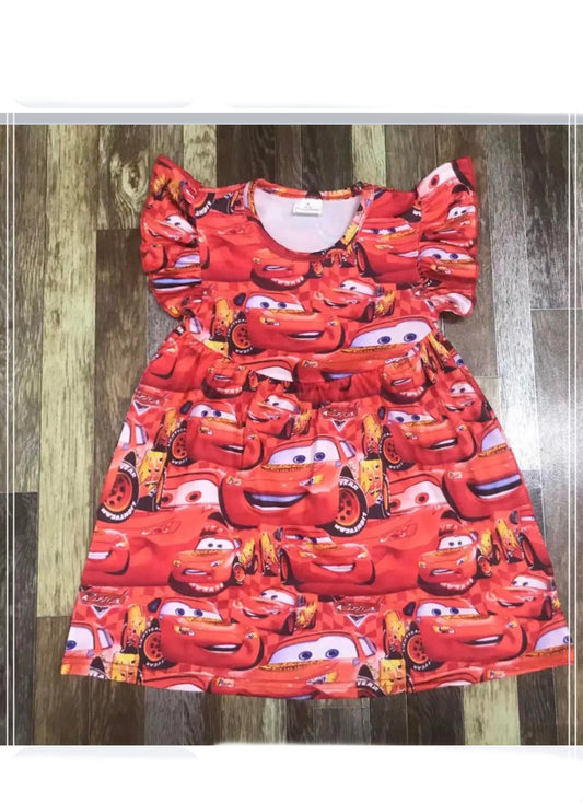 Cars Dress Cotton Toodler and Girls